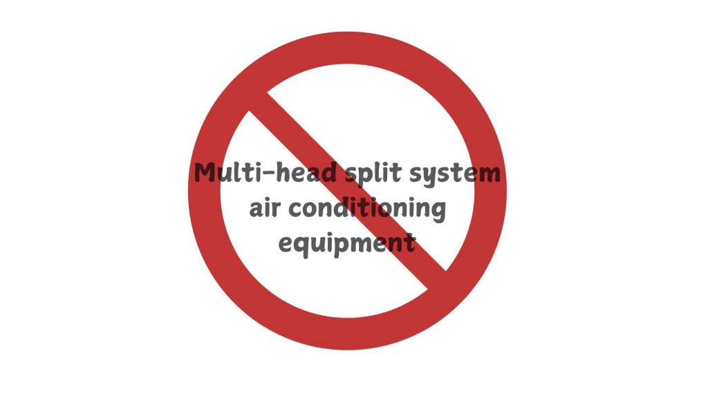 Multi-head split system air conditioning equipment (1)